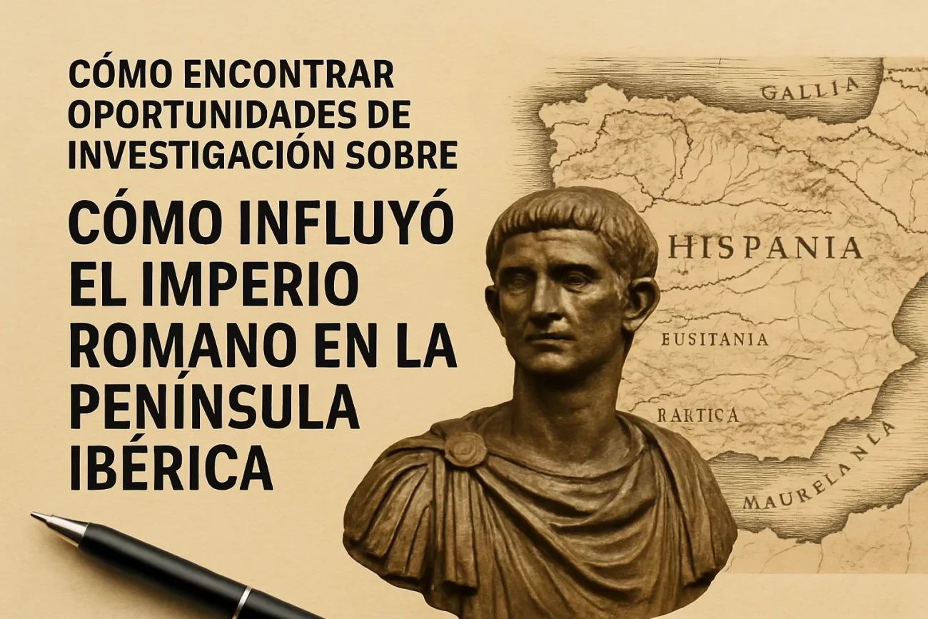 cómo encontrar oportunidades de investigación sobre Cómo influyó el Imperio Romano en la península ibérica
