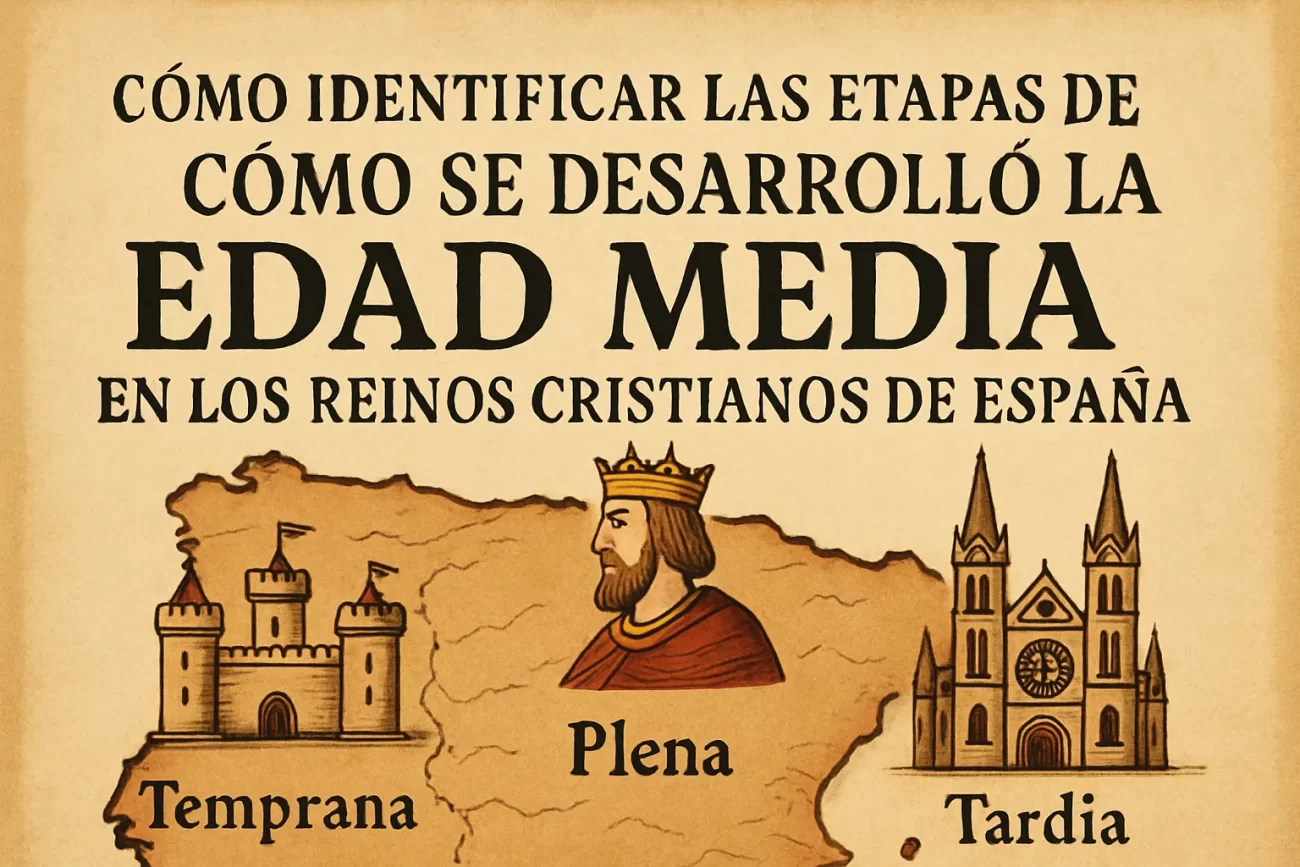 cómo identificar las etapas de Cómo se desarrolló la Edad Media en los reinos cristianos de España