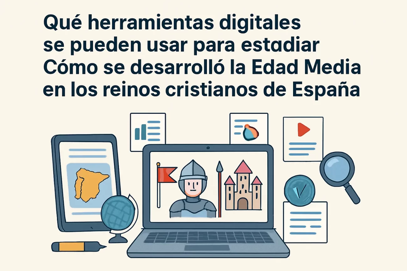 qué herramientas digitales se pueden usar para estudiar Cómo se desarrolló la Edad Media en los reinos cristianos de España