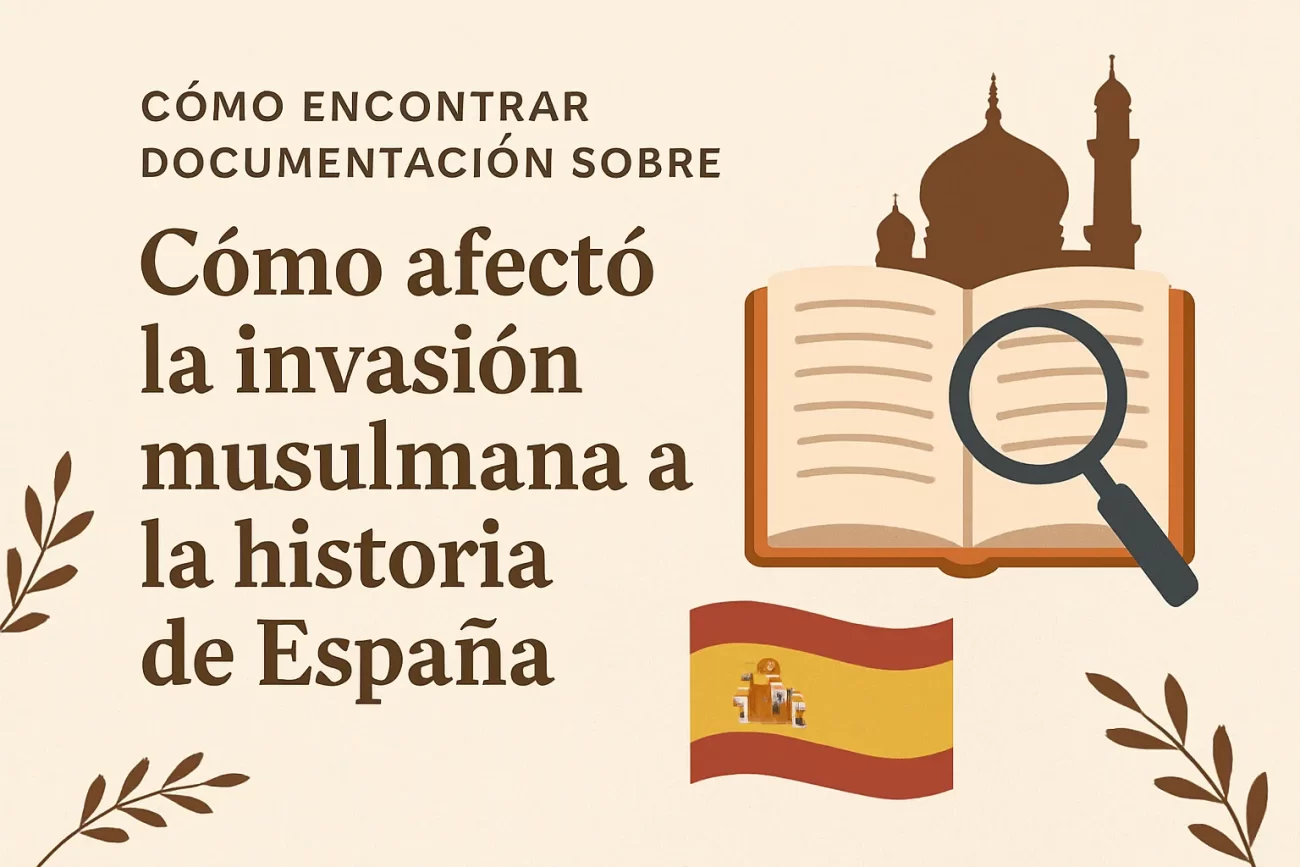 cómo encontrar documentación sobre Cómo afectó la invasión musulmana a la historia de España