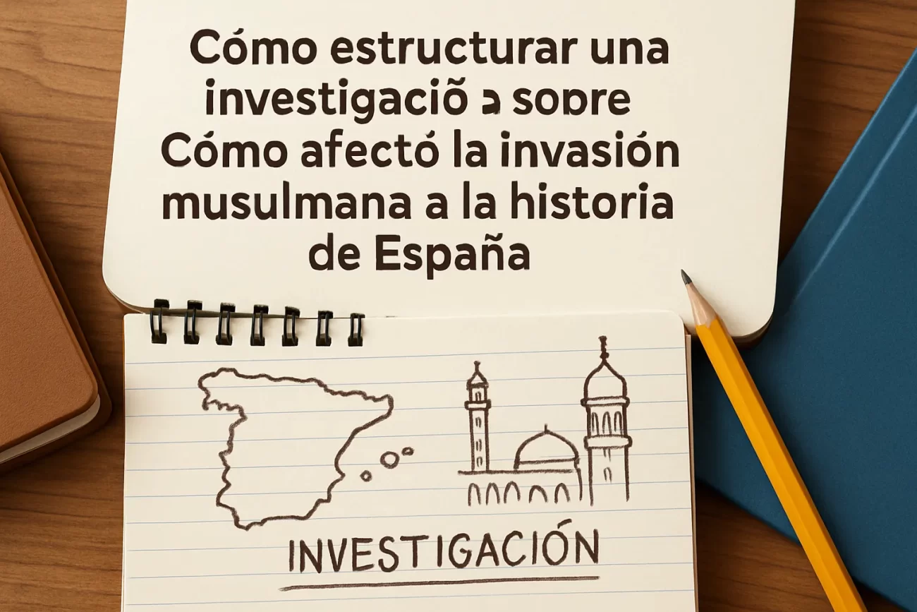 cómo estructurar una investigación sobre Cómo afectó la invasión musulmana a la historia de España