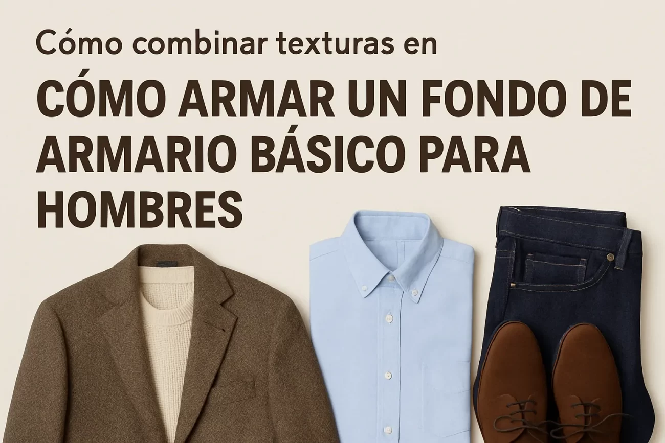cómo combinar texturas en Cómo armar un fondo de armario básico para hombres