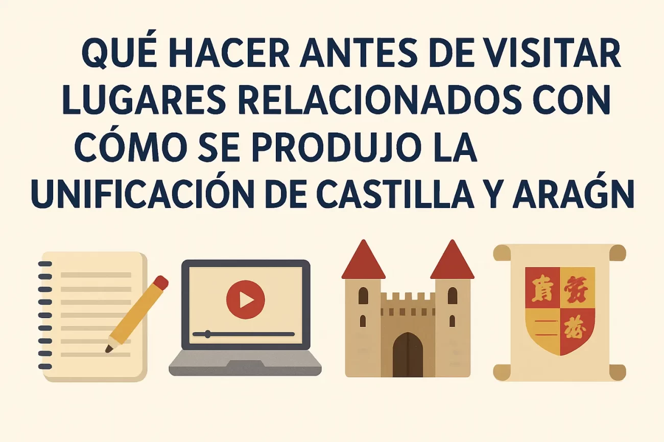 qué hacer antes de visitar lugares relacionados con Cómo se produjo la unificación de Castilla y Aragón