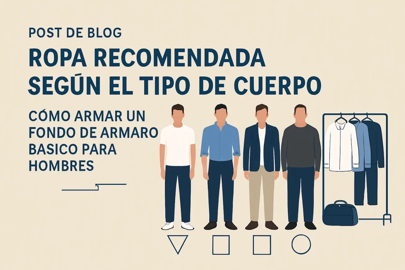 ropa recomendada según el tipo de cuerpo con Cómo armar un fondo de armario básico para hombres