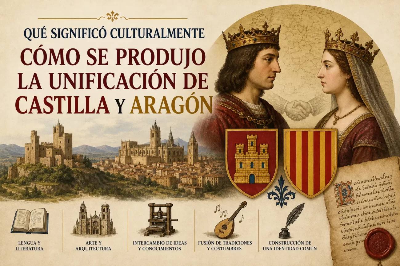 qué significó culturalmente Cómo se produjo la unificación de Castilla y Aragón