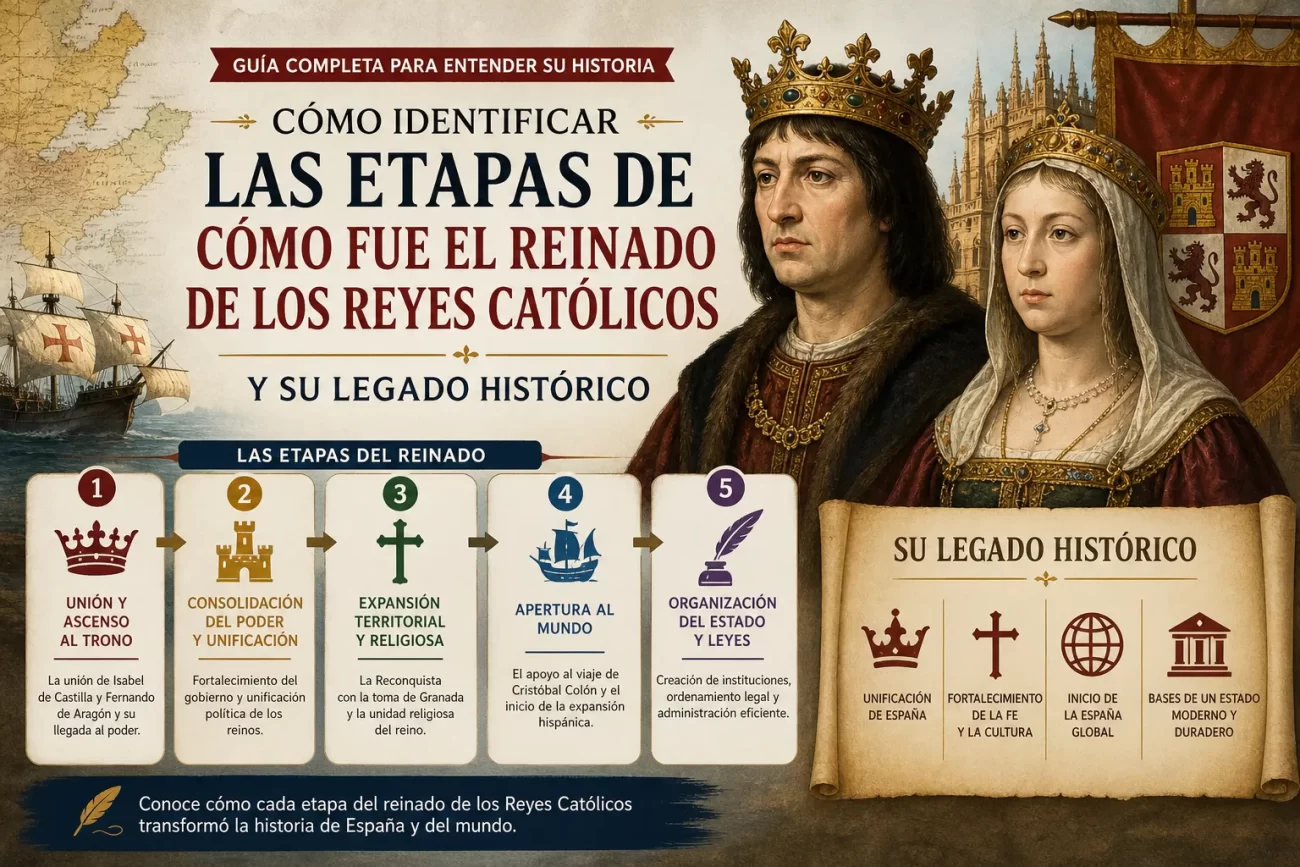 cómo identificar las etapas de Cómo fue el reinado de los Reyes Católicos y su legado histórico